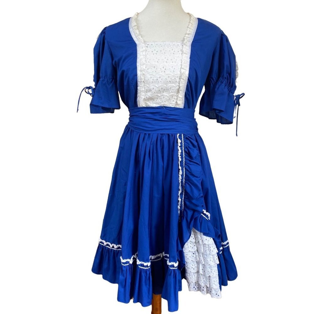 Vintage Square Dance Dress 50s Cosplay Southwestern Cowgirl Rockabilly Large 12 - Picture 12 of 12